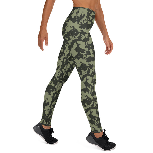 Green Fusion Grunge High-Waisted Leggings