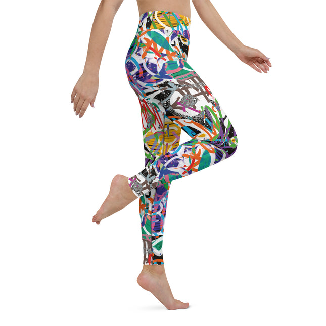 Kaleido Graffiti High-Waisted Leggings