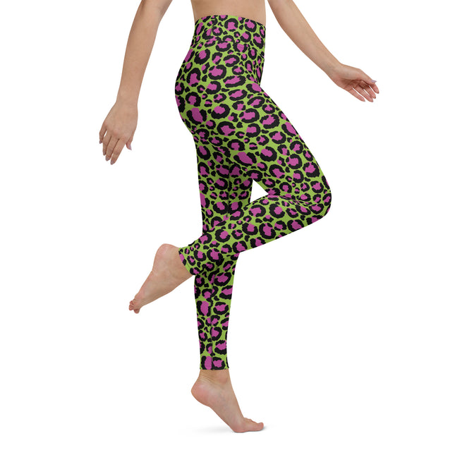 Lime Zest Leopard High-Waisted Leggings