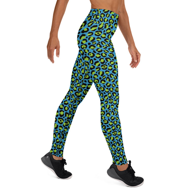 Neon Lagoon Leopard High-Waisted Leggings