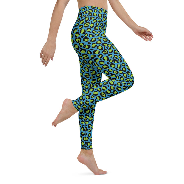 Neon Lagoon Leopard High-Waisted Leggings