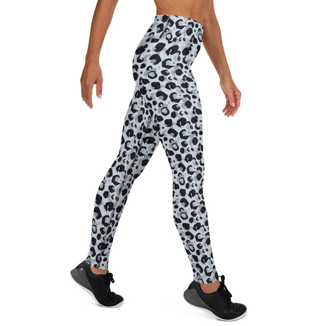 Snow Bloom Leopard High-Waisted Leggings