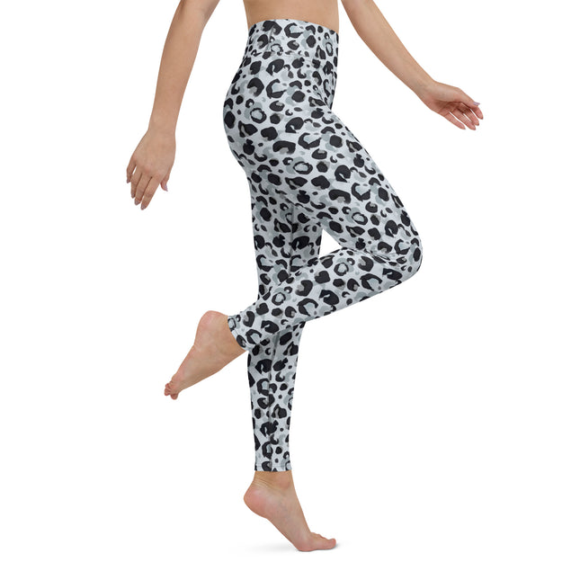 Snow Bloom Leopard High-Waisted Leggings