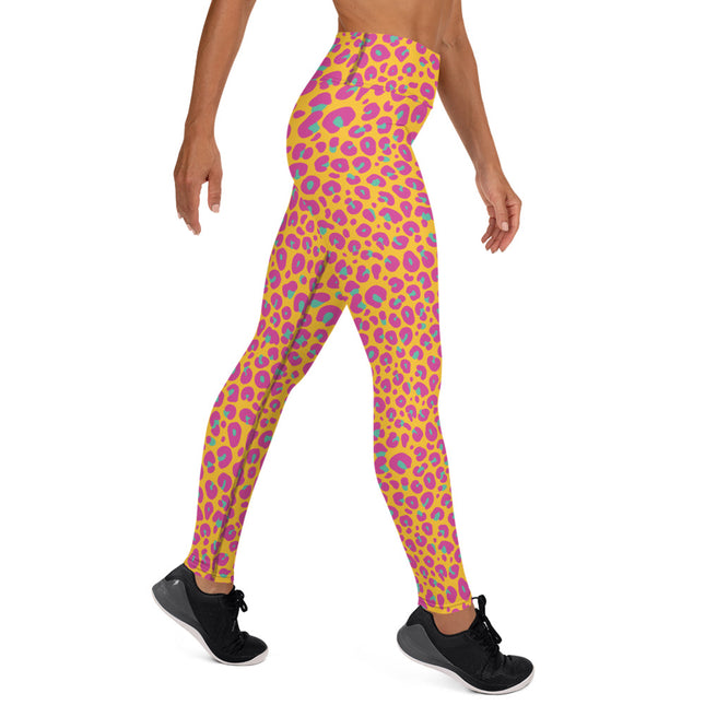 Sunset Leopard High-Waisted Yoga Leggings