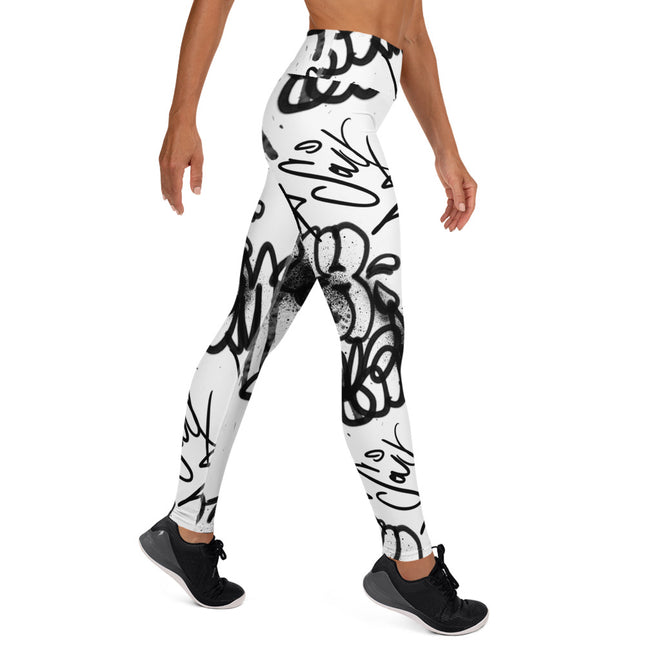 Urban Noir Graffiti High-Waisted Leggings