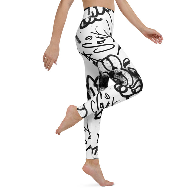 Urban Noir Graffiti High-Waisted Leggings