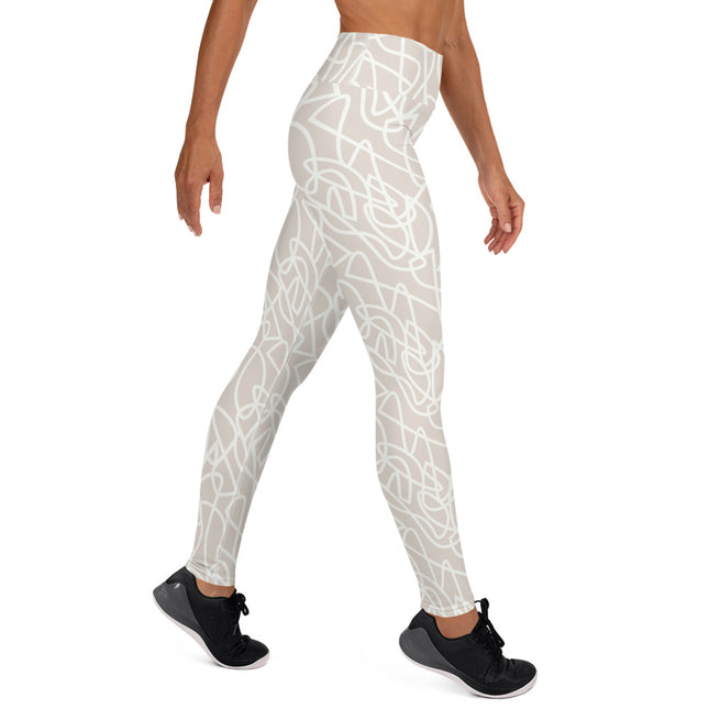 Ivory Doodle High-Waisted Leggings