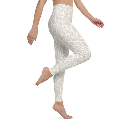 Ivory Doodle High-Waisted Leggings