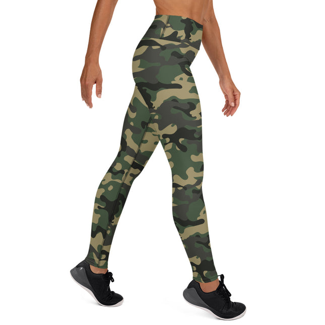 Leggings deportivos de cintura alta con diseño camuflado Jungle Jade