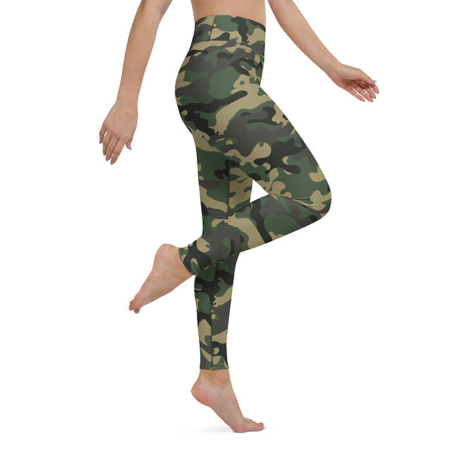 Leggings deportivos de cintura alta con diseño camuflado Jungle Jade