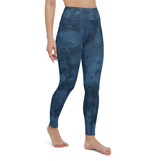 Navy Grunge High-Waisted Leggings