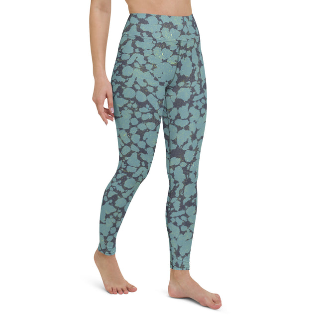 Cyan Topaz High-Waisted Leggings