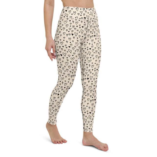 Desert Grunge Heart High-Waisted Leggings