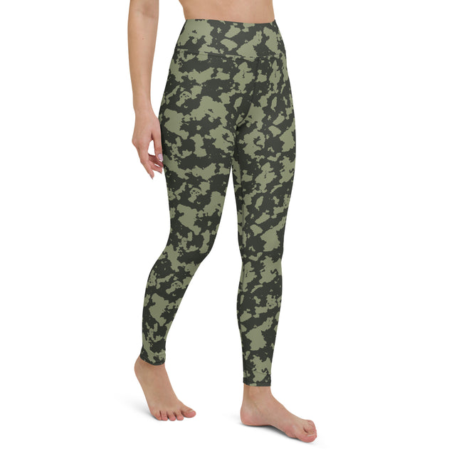 Green Fusion Grunge High-Waisted Leggings