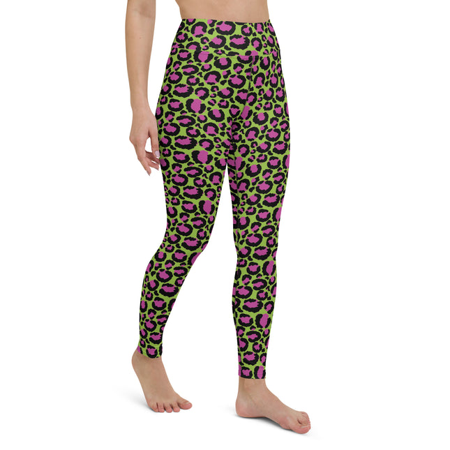 Lime Zest Leopard High-Waisted Leggings