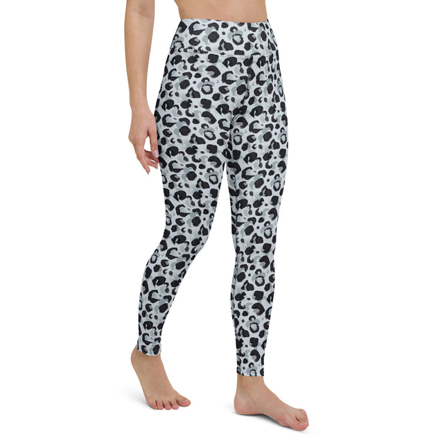 Snow Bloom Leopard High-Waisted Leggings