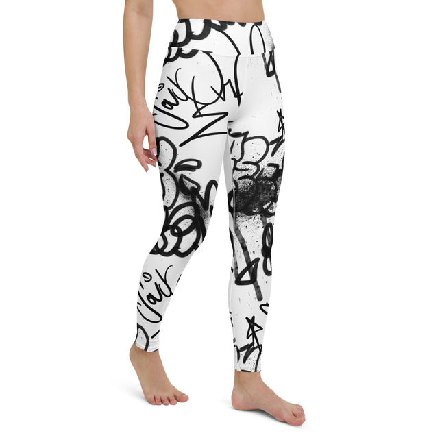 Urban Noir Graffiti High-Waisted Leggings