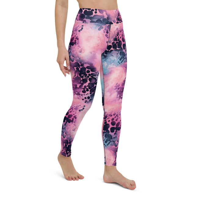 Pink Cotton Candy Leopard High-Waisted Leggings