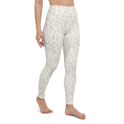 Ivory Doodle High-Waisted Leggings