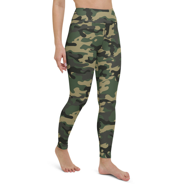 Leggings deportivos de cintura alta con diseño camuflado Jungle Jade