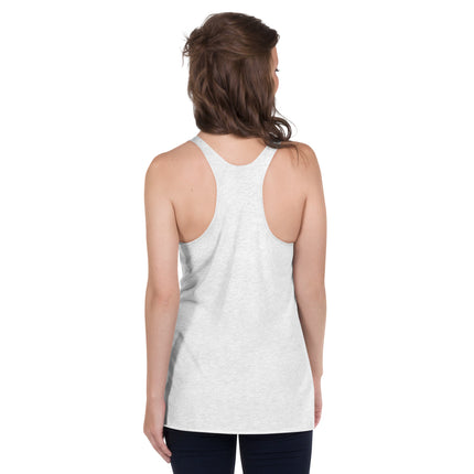 VividBod Women's Heather White Racerback Tank